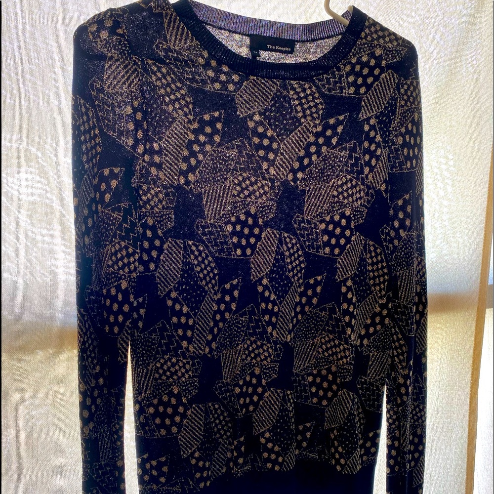 The Kooples Black and Gold Sweater